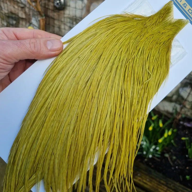 Whiting High and Dry Rooster Cape in Golden Olive-1